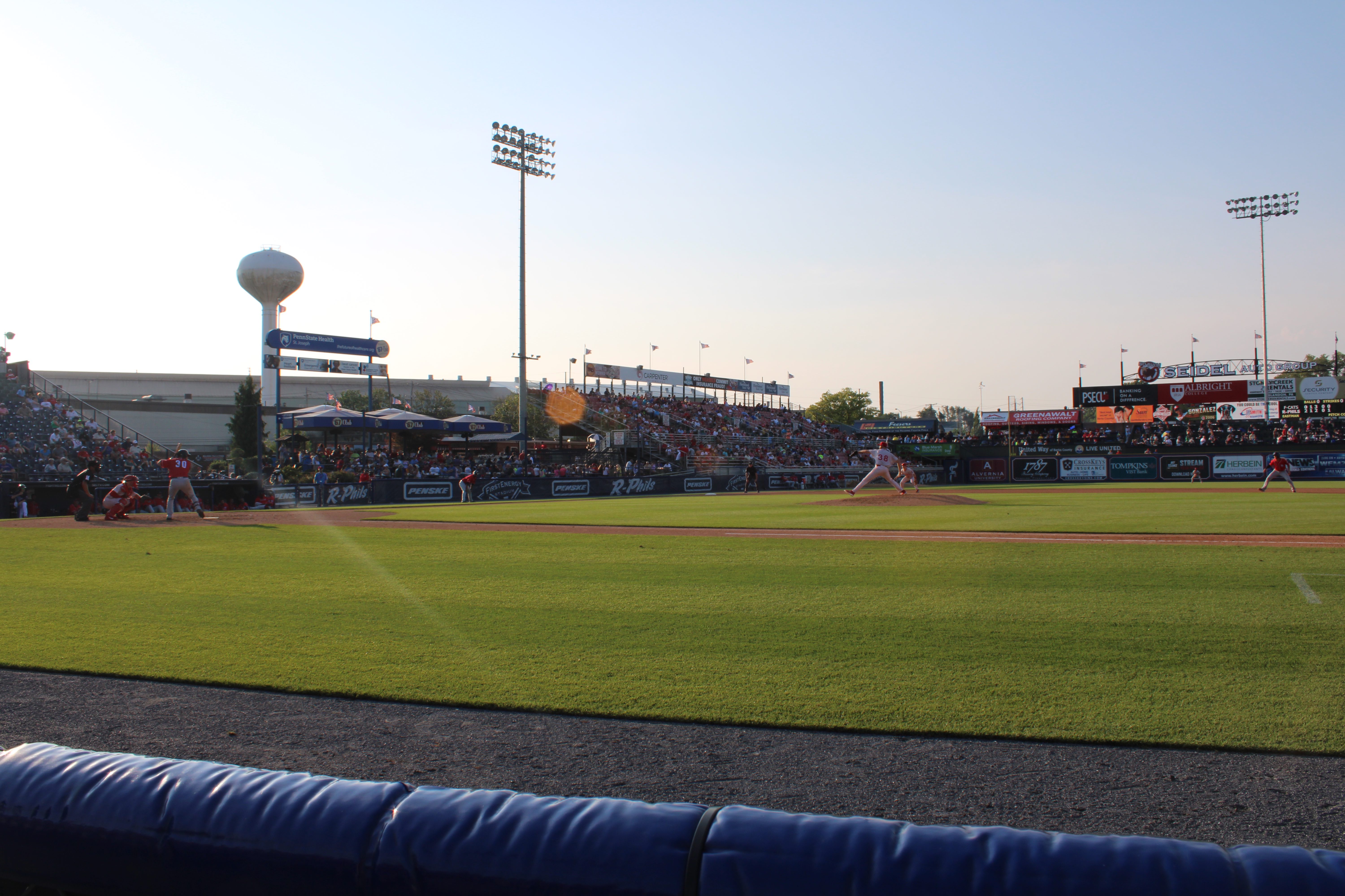 The Reading Fightin Phils take on the New Hampshire Fisher Cats at First Energy Stadium in Reading, PA, on July 19, 2019. Photo: Emily Neil / AL DÍA News