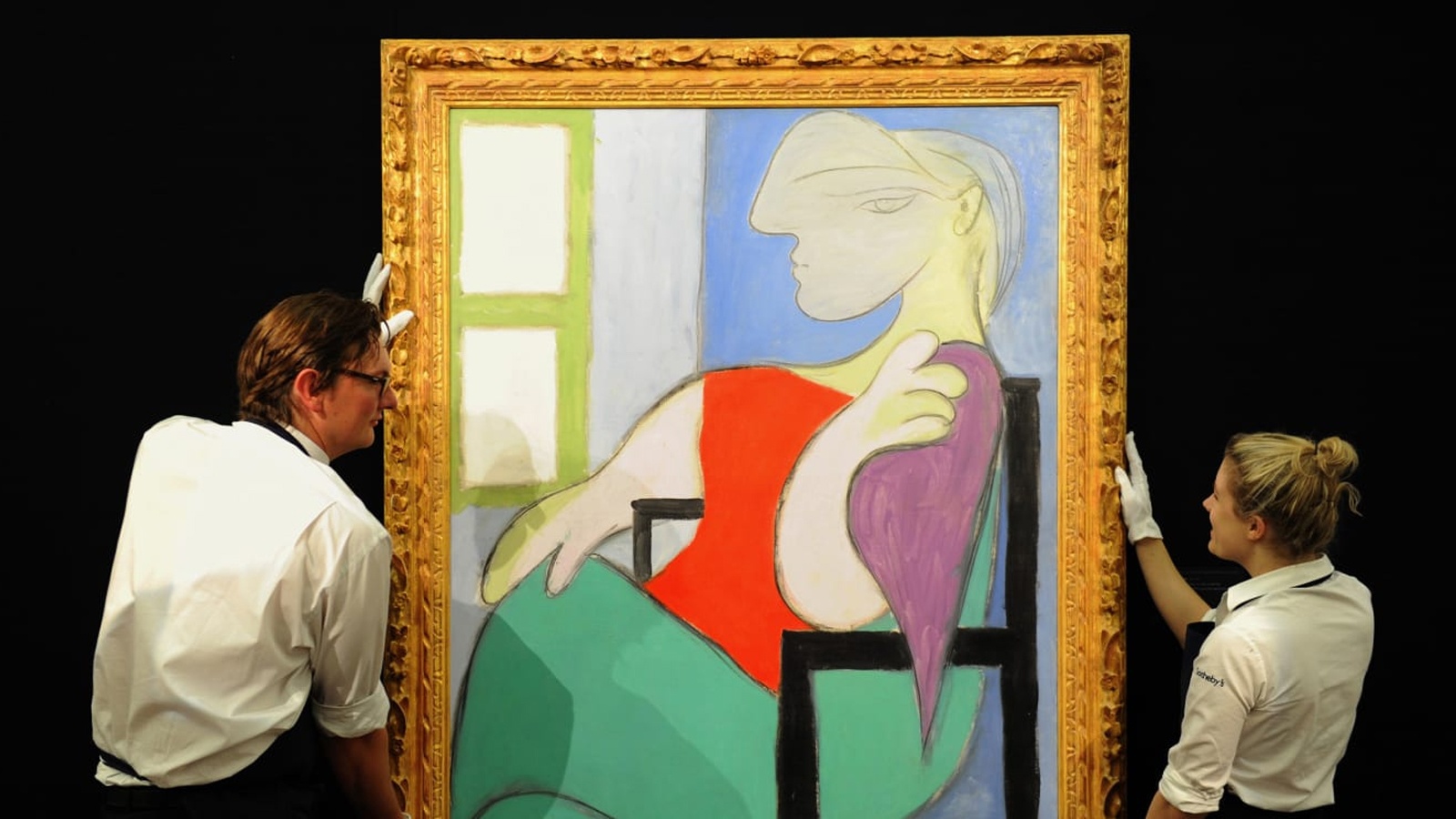 Painting  "Woman sitting near a window (Marie-Thérèse)" by Pablo Picasso.