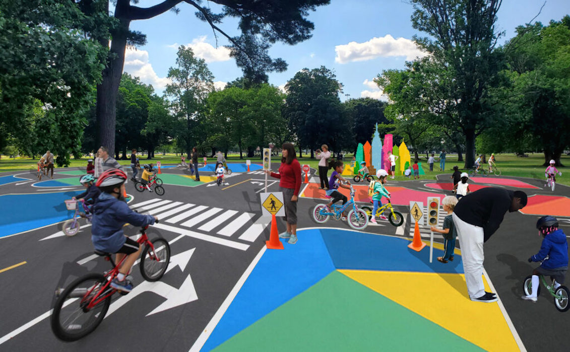 Lil' Safety Village. Photo: Bicycle Coalition of Greater Philadelphia and Kaboom!