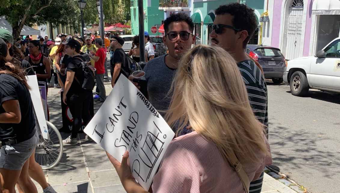 Many protests took over Old San Juan, demanding the resignation of Governor Ricardo Rosselló. Photo: Mónica Perez Nevarez.