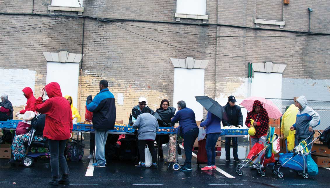 The Fresh For All free farmers market, run by Philabundance in partnership with the Lillian Marrero Library, is set up in the parking lot of Lillian Marrero Library every Wednesday afternoon from 12:30 p.m. to 1:30 p.m. Photo: Emily Neil / AL DÍA News