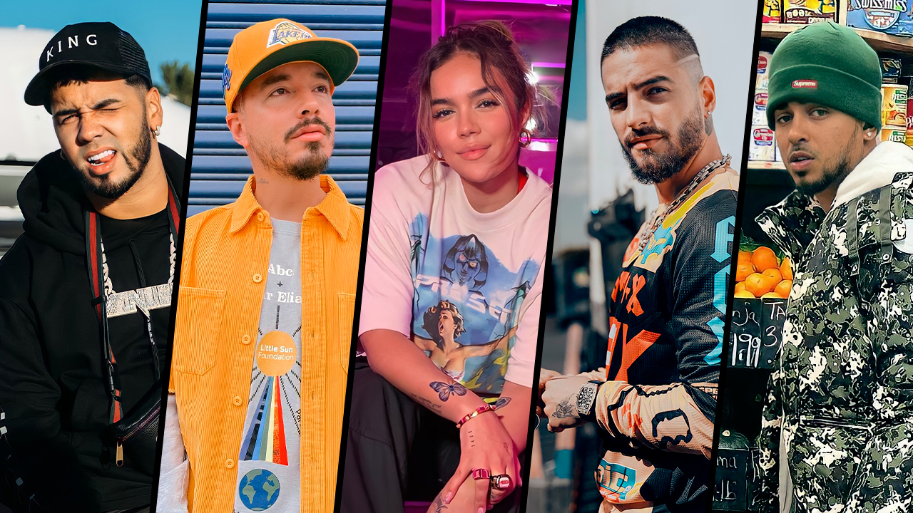 Anuel AA, J Balvin, Karol G, Maluma and Ozuna, nominees for the 'Premio lo Nuestro 2021' photo: Official Instagram