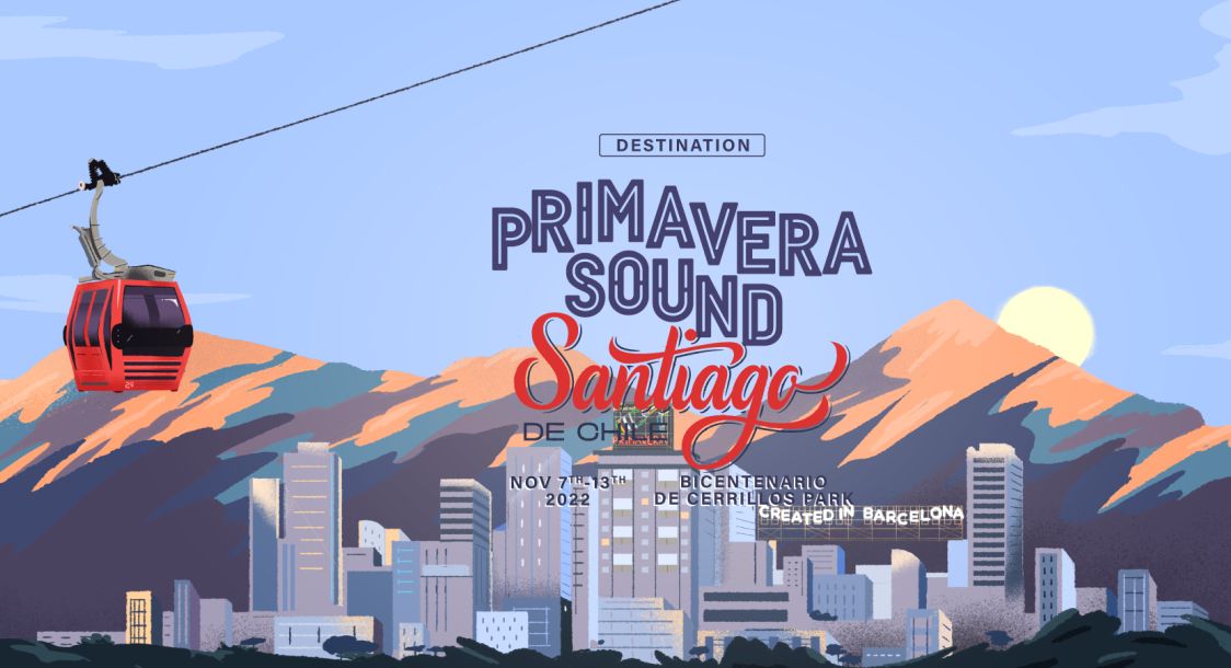 Official poster for Primavera Sound in Chile 2022.