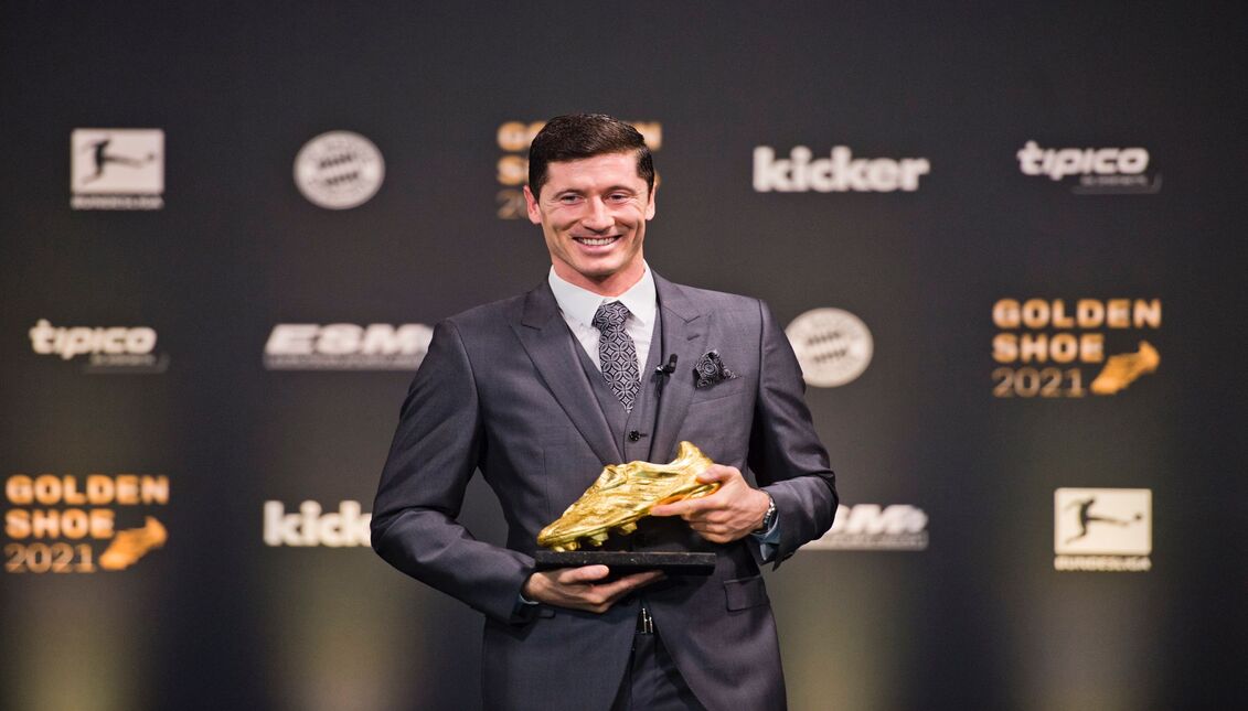 Robert Lewandowski, Bayern Munich forward receives 2021 Golden Boot award