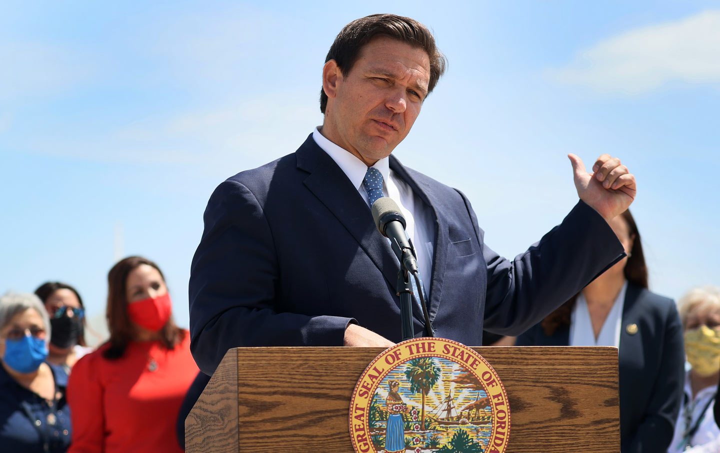 Gov. Ron DeSantis pushed a new role for Florida schools to not teach "Critical Race Theory." Photo: Joe Raedle/Getty Images