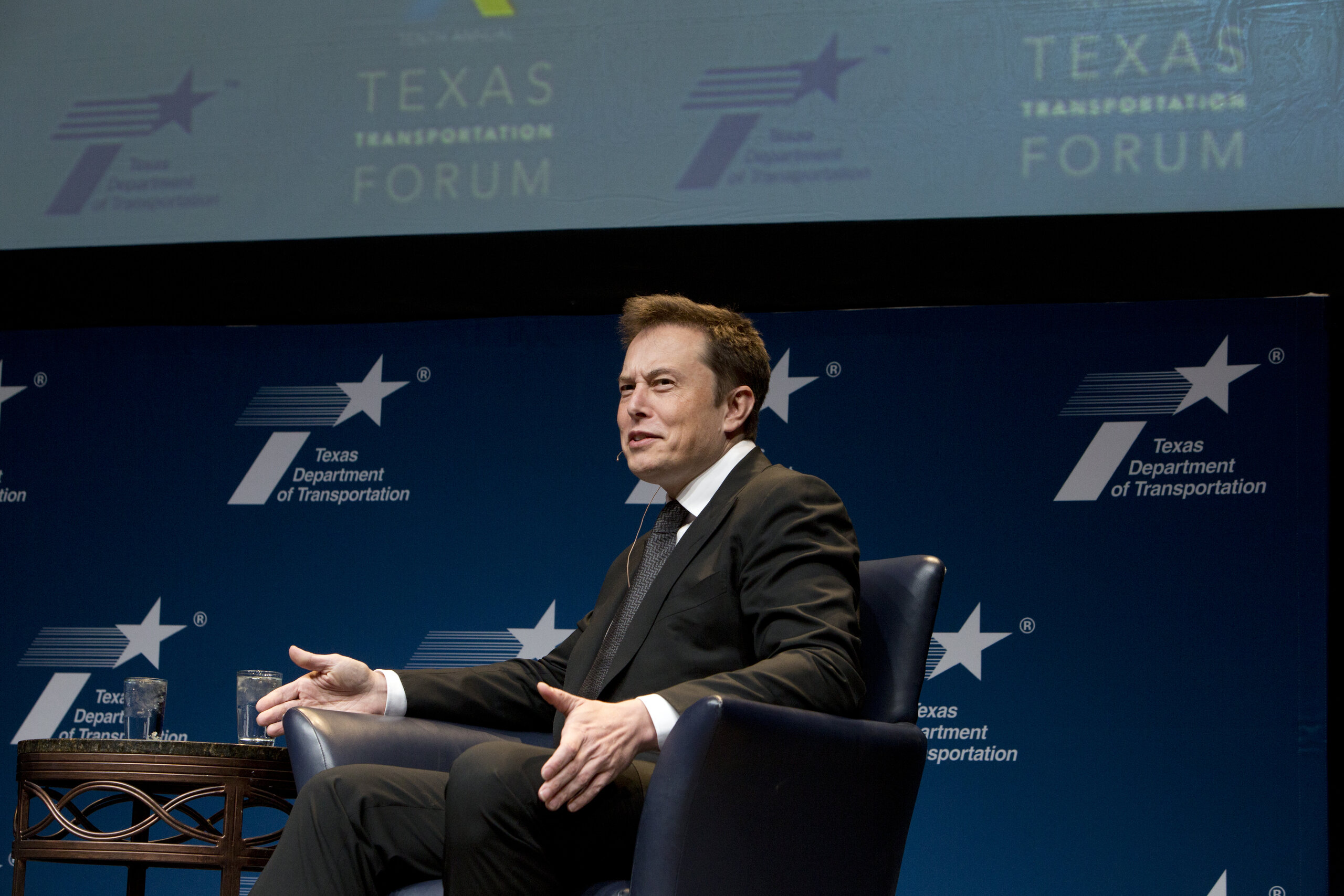 CEO of Tesla Motors and SpaceX, Elon Musk speaks at the Texas Transportation forum in Austin on January 15th, 2015. Photo: Robert Daemmrich Photography Inc/Corbis via Getty Images.