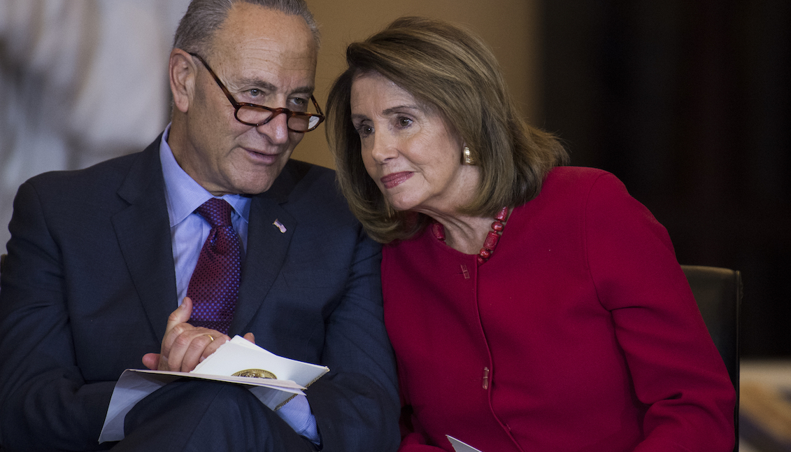 The Democratic leaders, Chuck Schumer and Nancy Pelosi. Photo: Tom Williams/CQPHO