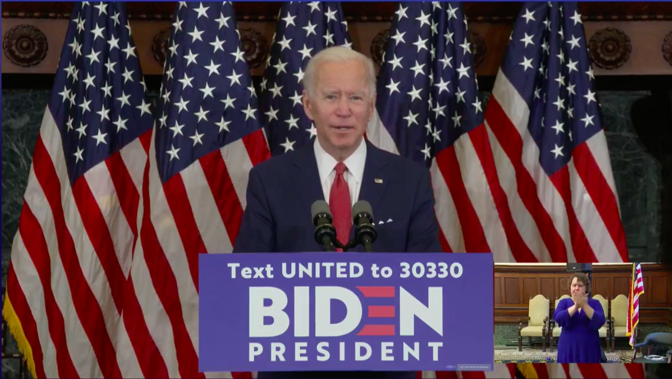 Joe Biden spoke to the nation from Philadelphia City Hall on June 2, 2020. 