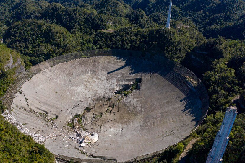 The Arecibo Observatory's  telescope collapsed