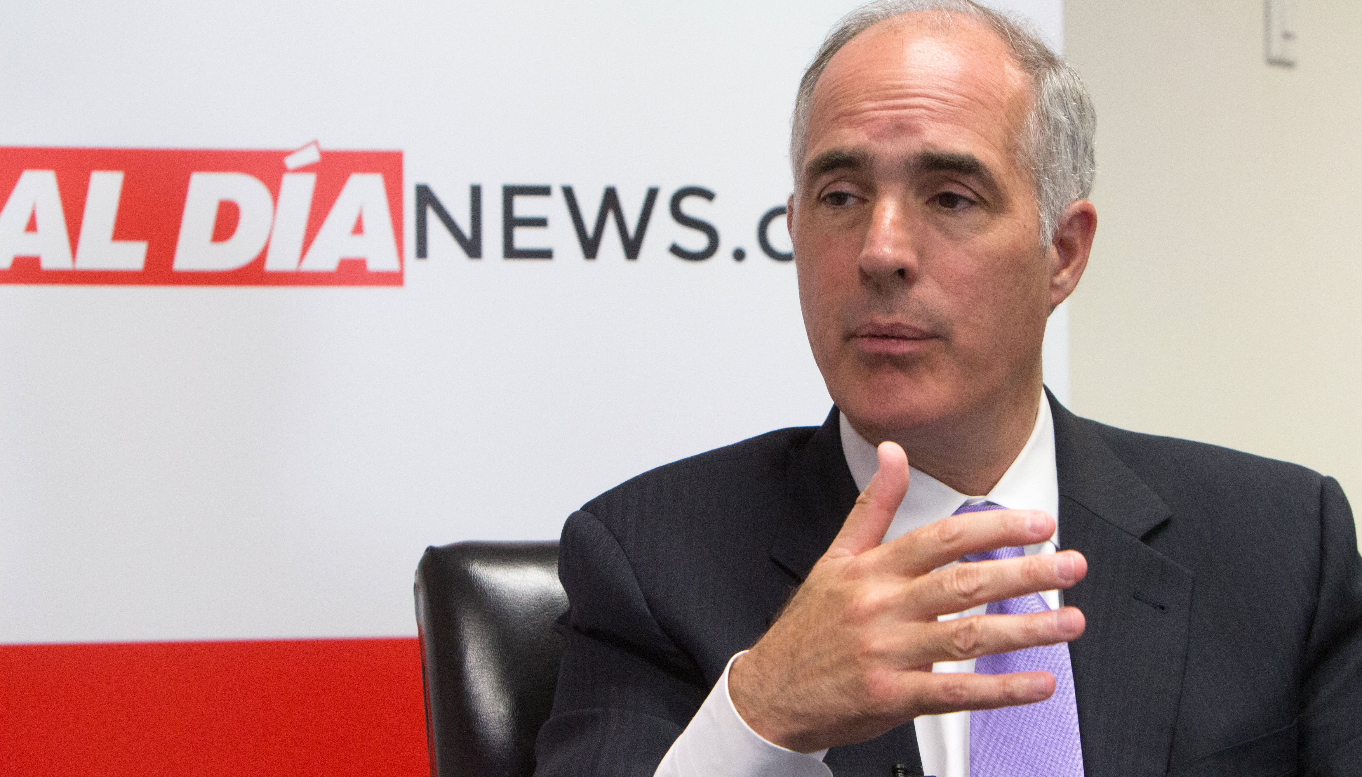 Senator Bob Casey (D-PA) during his participation in AL DÍA's Conversation Series. Yesid Vargas / AL DÍA News