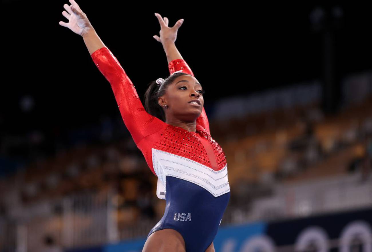 America's most decorated gymnast withdrew from the Olympics for her own mental well being, setting an example for the world. Photo: Getty Images.
