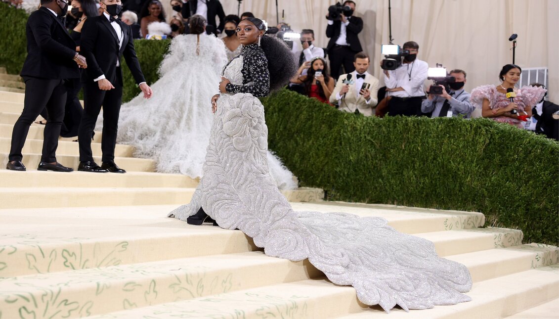 Gymnast Simone Biles at the MetGala in New York