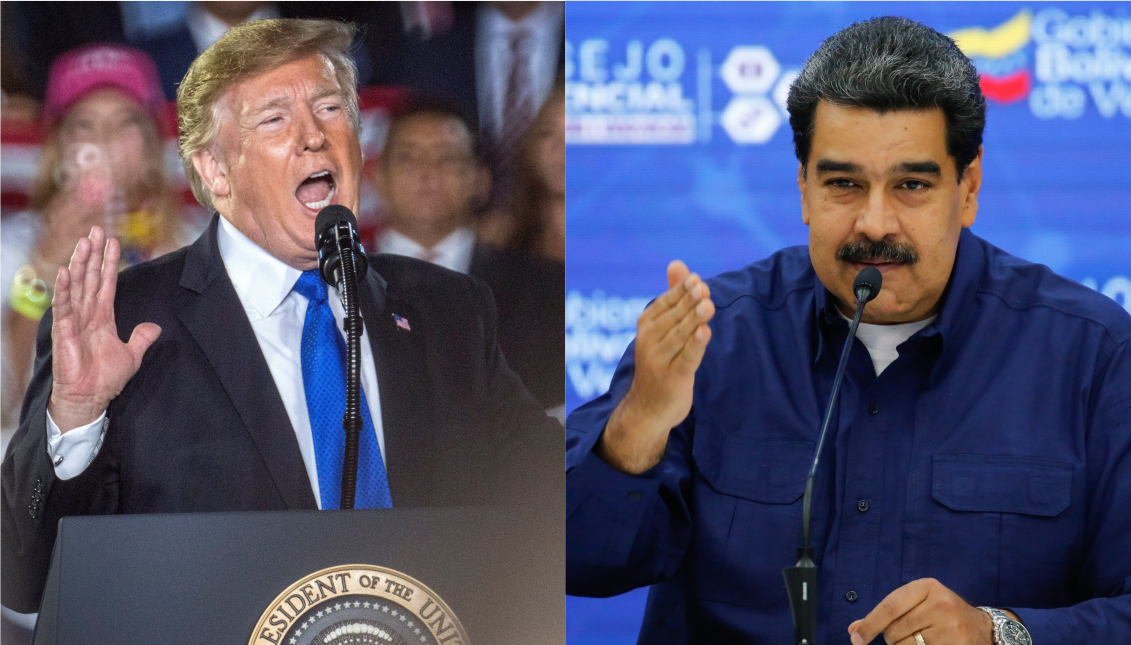 U.S. President Donald Trump (Left) and the questioned Venezuelan President Nicolás Maduro (right). Photos: EFE.