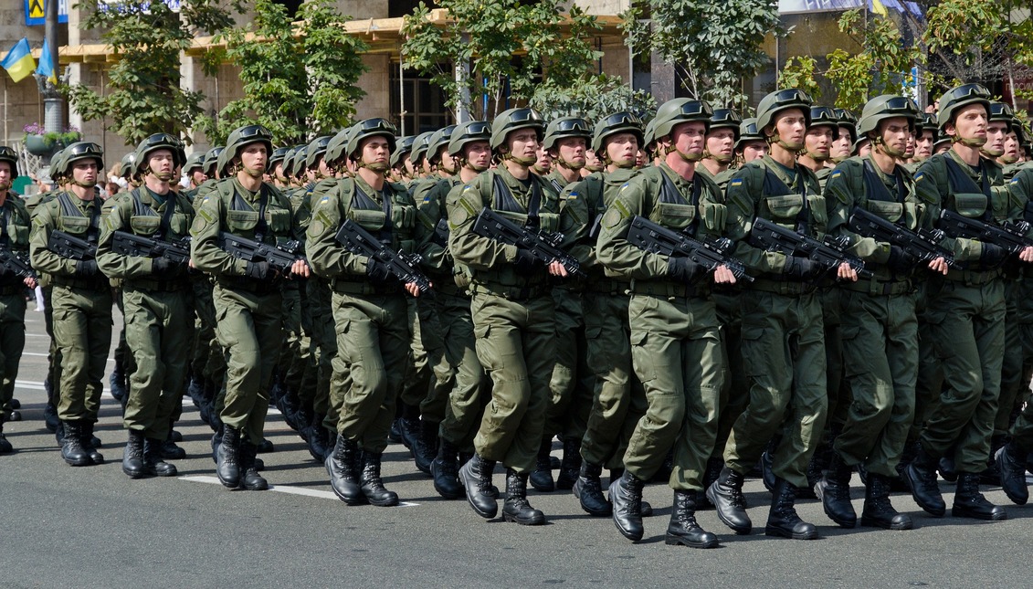 Soldados del ejército de Ucrania