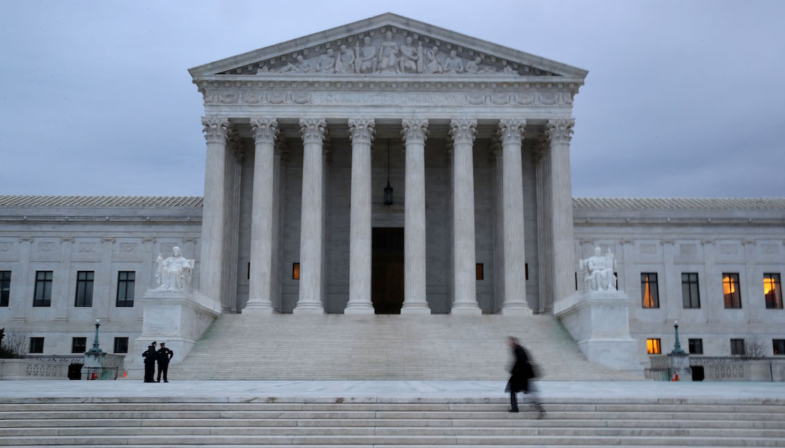 WASHINGTON, DC - JANUARY 31: A man walks up the steps of the U.S. Supreme Court on January 31, 2017 in Washington, DC. (Photo by Mark Wilson/Getty Images)