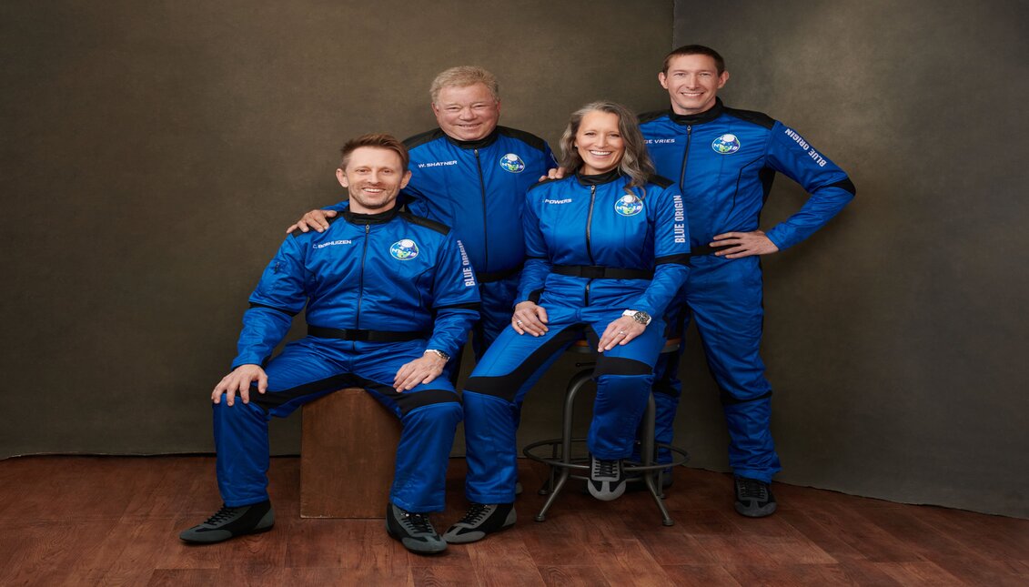 Tripulación de Blue Origin con William Shatner