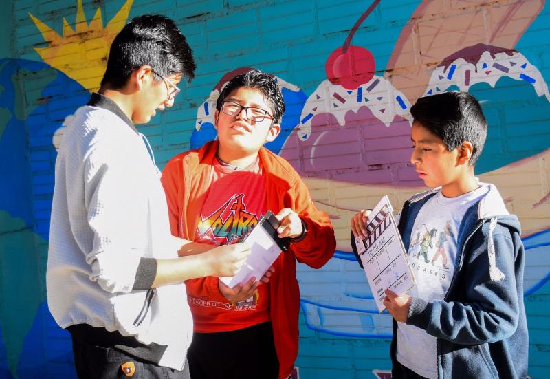 Los Trovadorcitos, a group of child filmmakers in Bolivia.