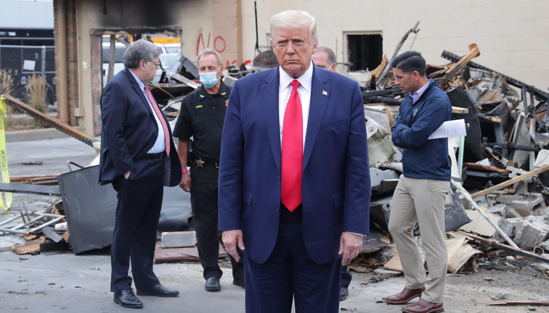 Despite pleas from state officials, President Donald Trump visited Kenosha. Photo: Getty Images