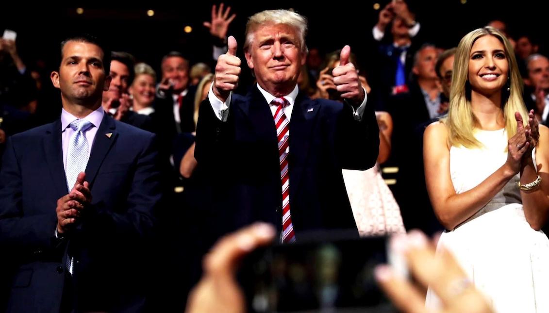 In the photo: President Donald J. Trump with his sons Eric and Ivanka. The president would be contemplating granting pre-emptive pardons to his children and his personal attorney. Photo: Video Capture/TODAY