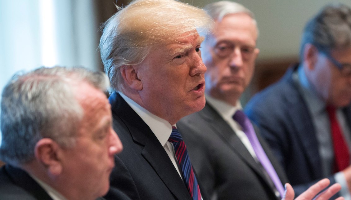 US President Donald J. Trump meets with Heads of State of the Baltic States at the White House, in Washington D.C on April 3, 2018. EFE / Chris Kleponis