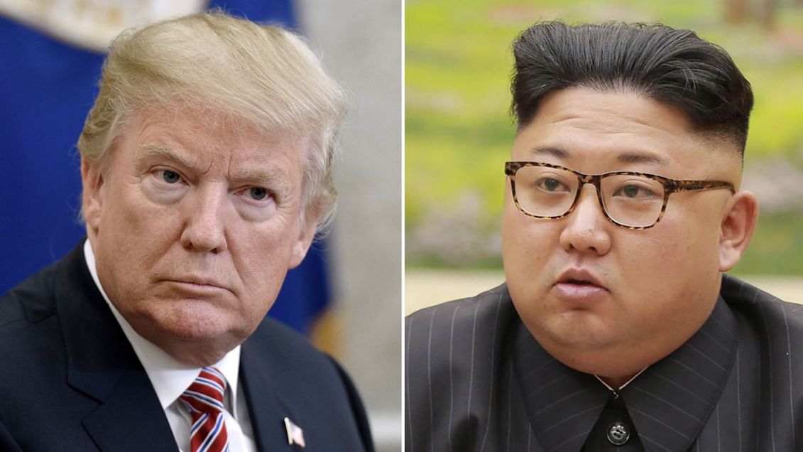 El presidente de Los Estados Unidos, Donald Trump, y su homólogo norcoreano, Kim Jong-Un