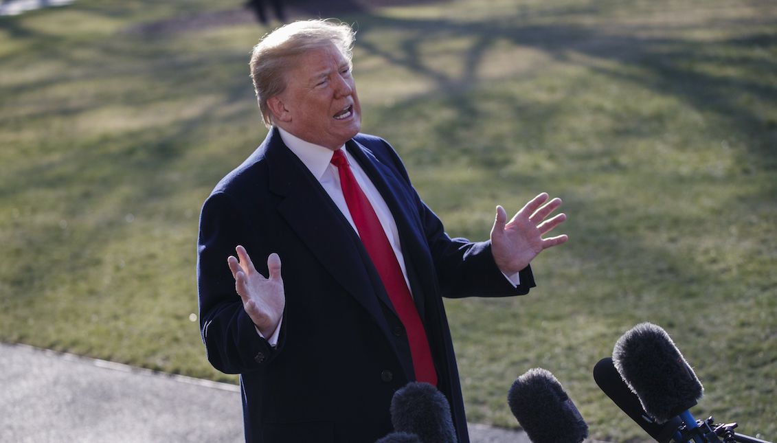 The president of the United States, Donald Trump, responds to the questions of the journalists after announcing the cessation of the until now Secretary of State, Rex Tillerson, at the White House in Washington DC (United States) on March 13, 2018. EFE / Shawn Thew