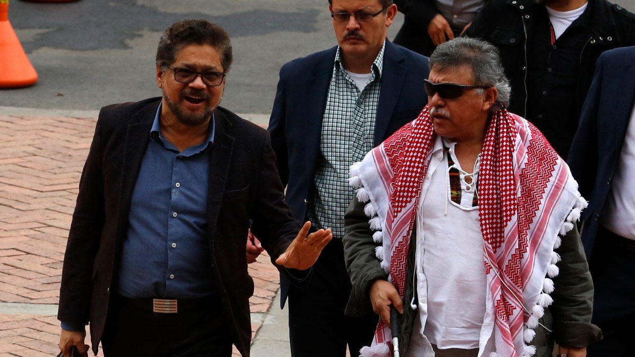 Disidentes de las FARC Iván Márquez y Jesús Santrich. Fotografía: El universal 