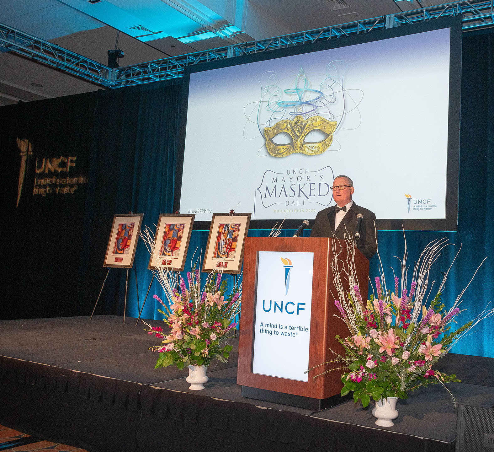 Mayor Jim Kenney addresses the guests and participants during the eighth annual UNCF Masked Ball benefiting historically black colleges and universities. Photos: Peter Fitzpatrick/AL DIA News