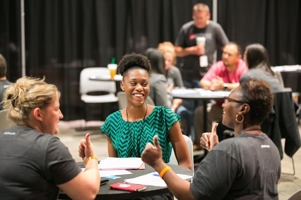 A young lady participating in a mock interview. Photo: Starbucks