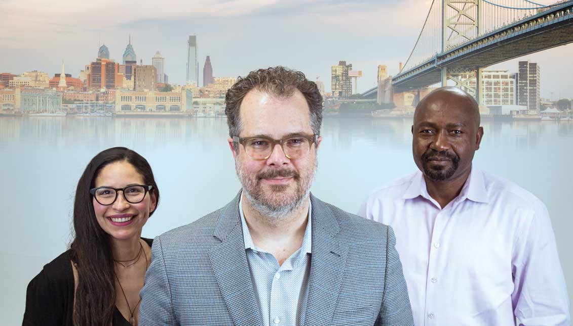 Irene Contreras, Peter Gonzales, Herman Nyamunga - The Welcoming Center for New Pennsylvanians. Photo: Samantha Laub / AL DÍA News