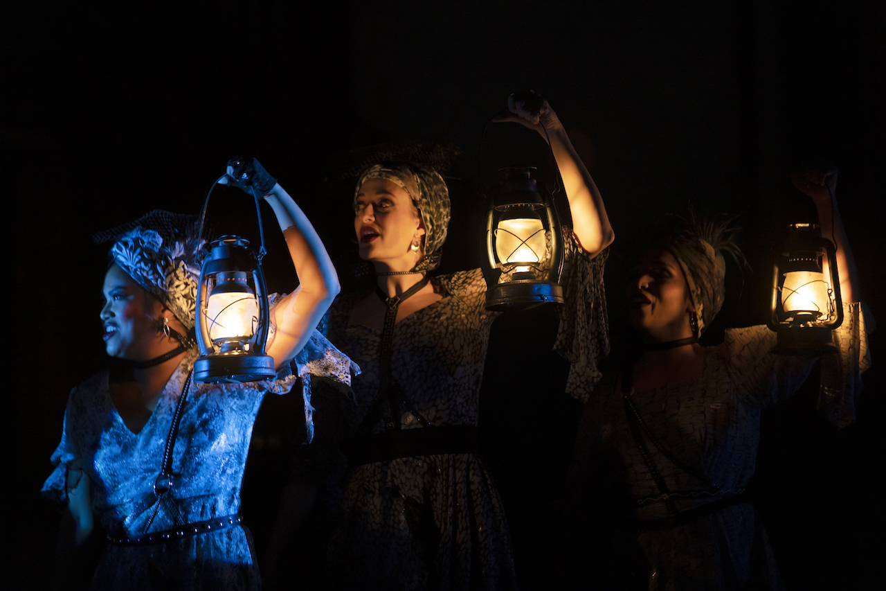 (From left to right) Shea Renne, Bex Odorisio, and Belén Moyano. Photo: T Charles Erickson