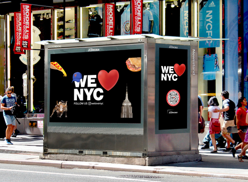 Images from the campaign can be seen throughout the city. Photo: We Love NYC.