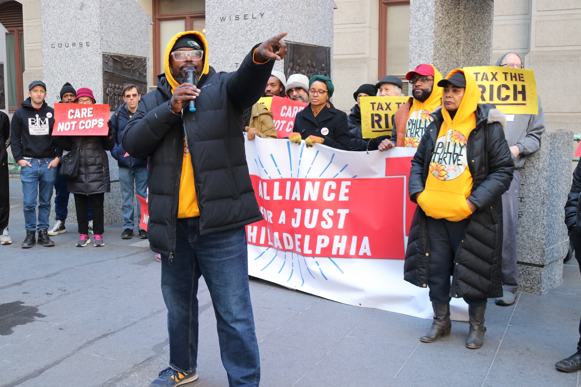 Speaker at the launch of the 2023 People's Platform in Philadelphia