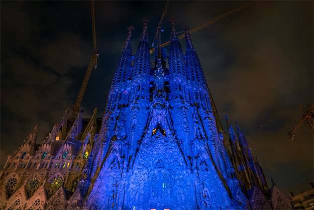 Sagrada Familia in Blue