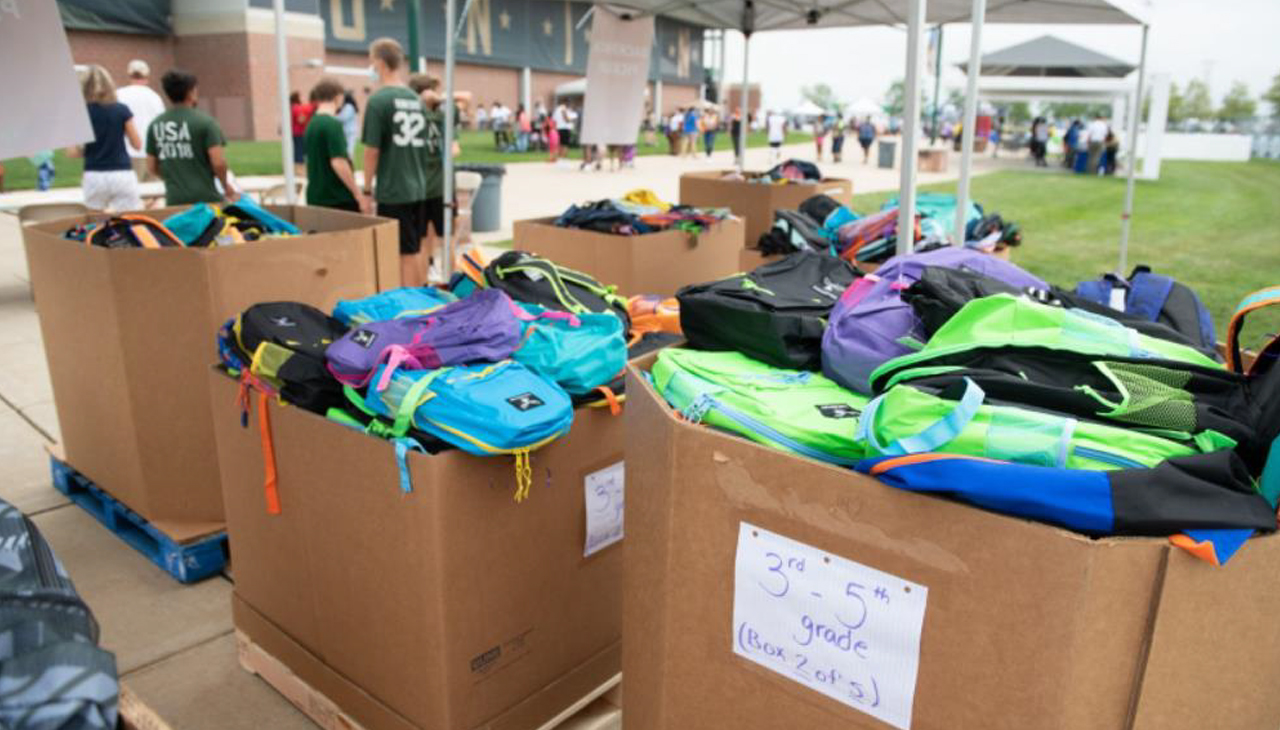 WSFS is the presenting sponsor of the Union’s annual Backpack Carnival, a community-wide event that provides 2,000 backpacks to Chester residents prior to the school year. Credit: WSFS