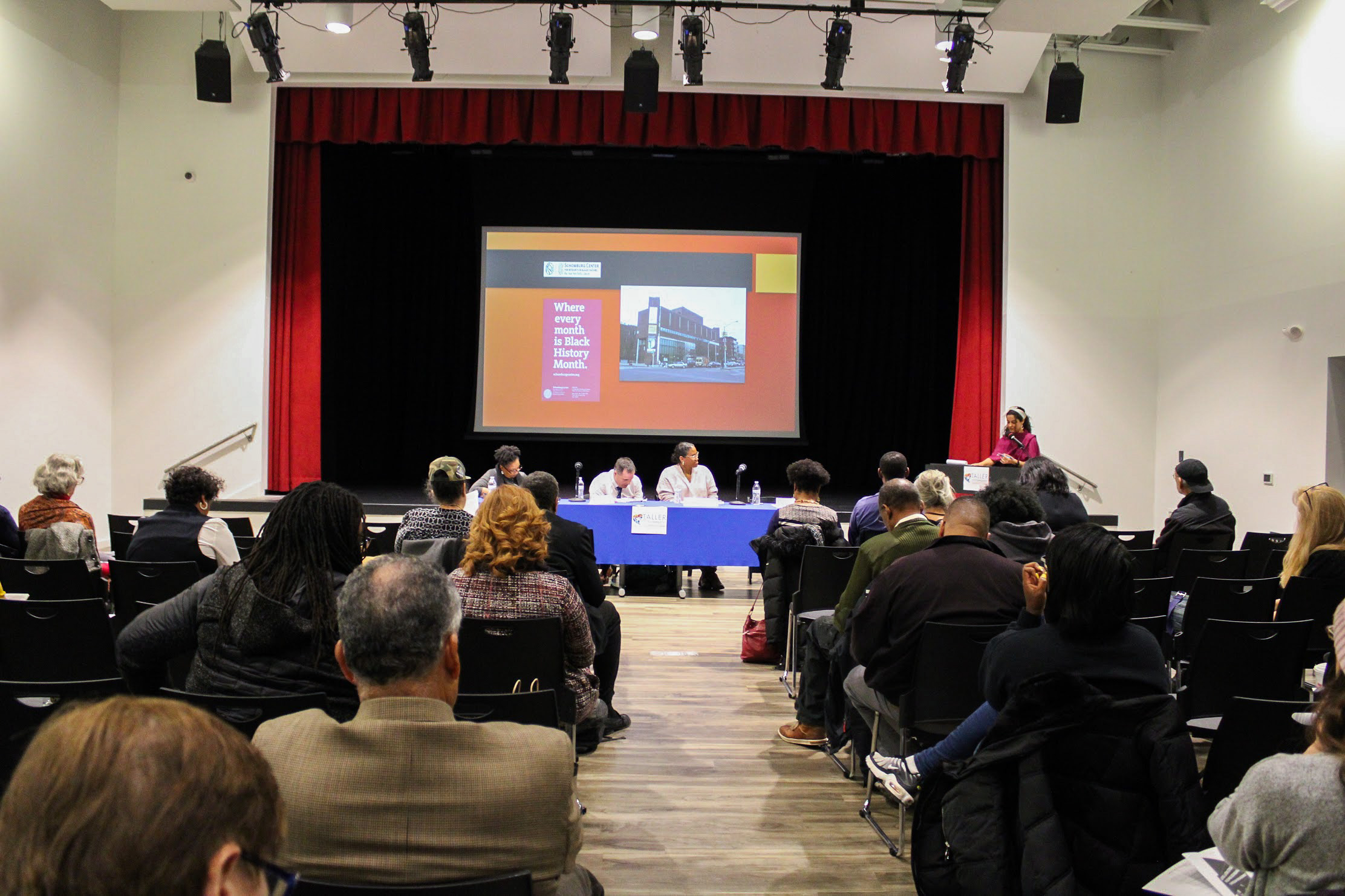 Jesenia De Moya Correa, Latino Communities Features Reporter at the Philadelphia Inquirer moderated the morning panel of the 24th annual Schomburg Symposium on Feb. 29. Photo Credit: Masada Devine/Taller Puertorriqueño