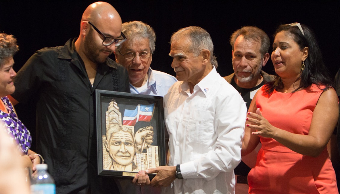 Óscar López Rivera, Ángel Ortiz, María Quiñónez-Sánchez. Foto: Edwin López Moya / AL DÍA News