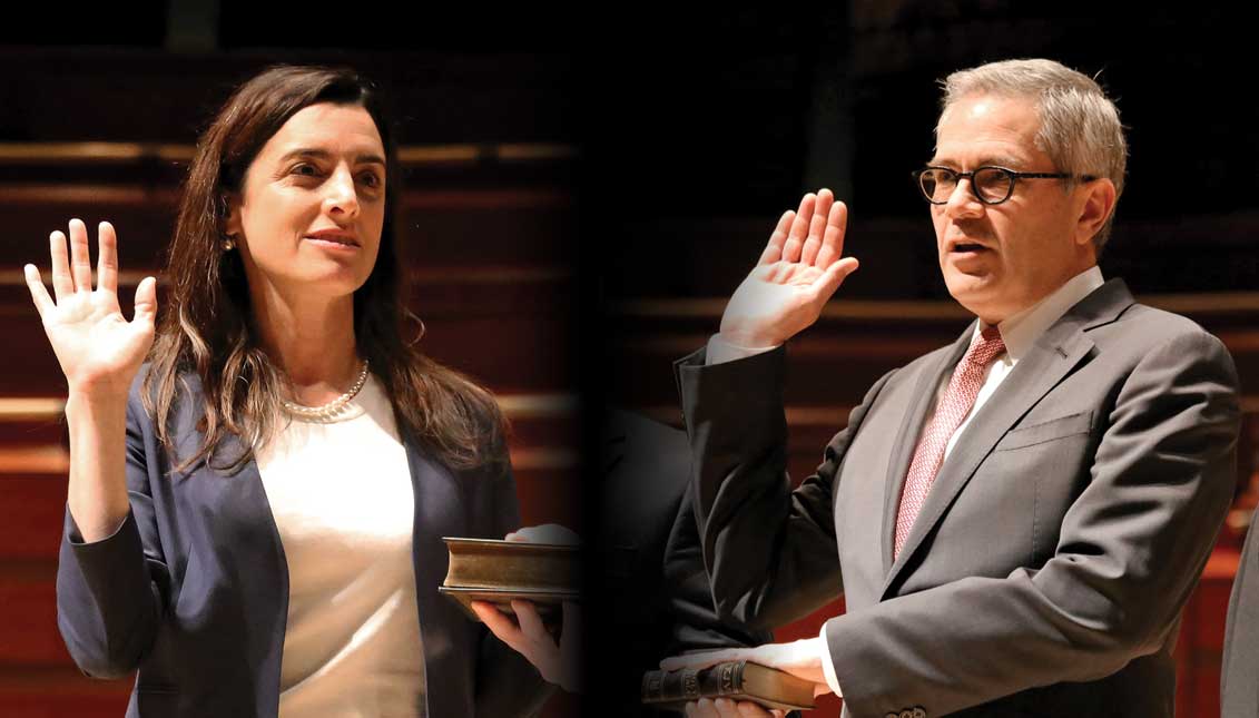 Rebecca Rhynhart, City Controller of Philadelphia, y Larry Krasner, District Attorney. Photos Courtesy: Samantha Madera / City of Philadelphia